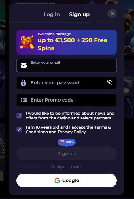 HighFly secure mobile login and registration interface.